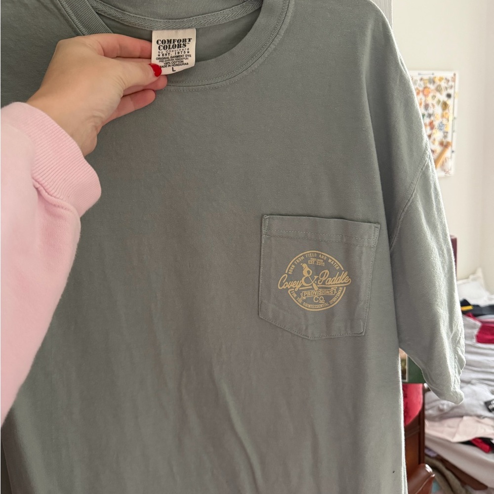 Comfort Colors Sage Tee with Pocket